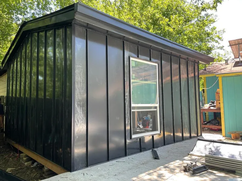 Black standing seam metal wall panels for Metal Roof Installation in East Brandywine